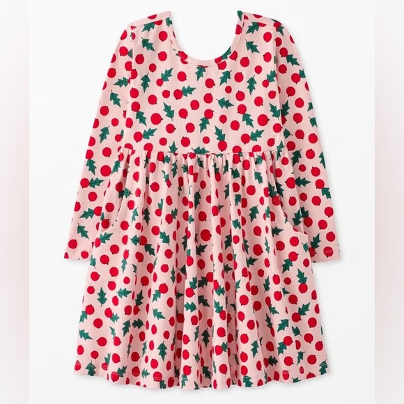 Hanna Andersson Other - NWT Hanna Andersson Holiday Skater LS Dress, Snowberries Pink, Size 100 (US 4)